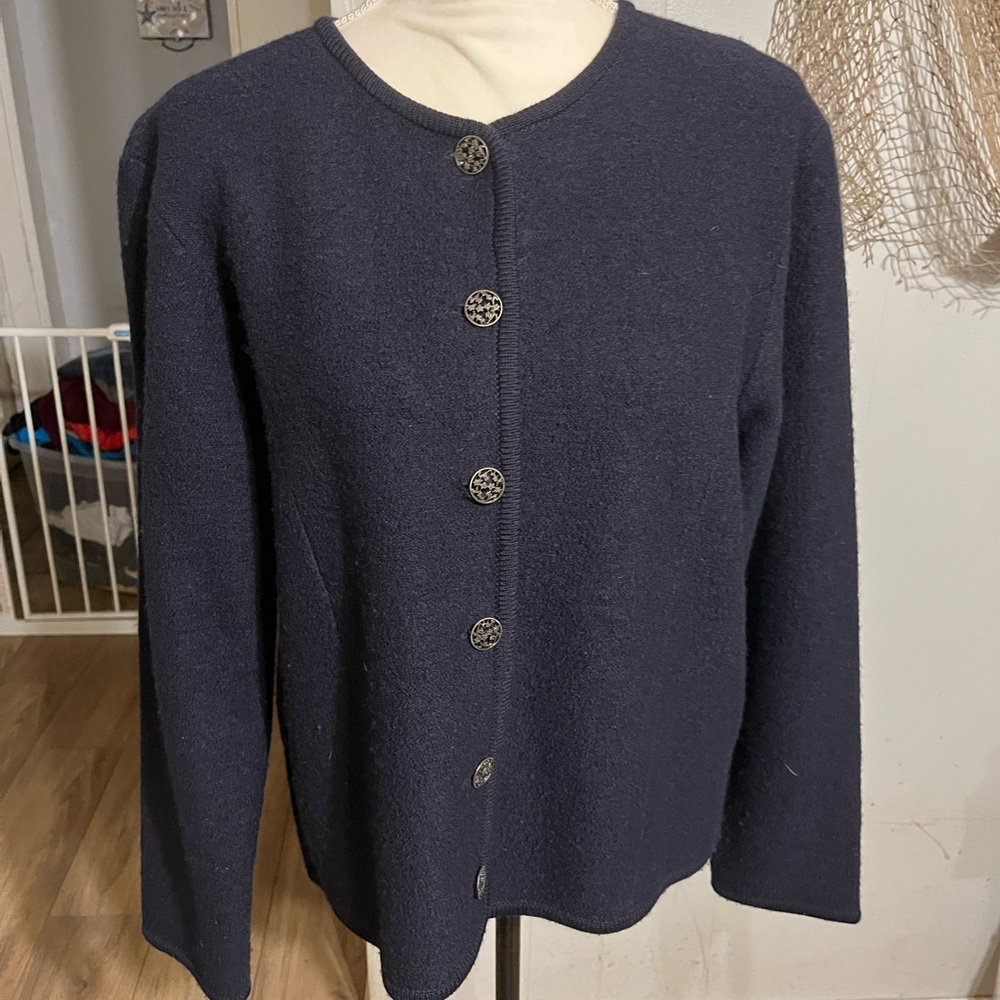 Lot of 2 cardigans: J. Jill, Requirements, selling as one lot. Black and nav